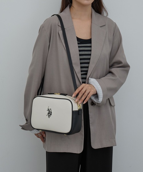 U.S. POLO ASSN.(ユーエスポロアッスン)の「【U.S. POLO ASSN.】クロスボディショルダーバッグ USPA-2617(ショルダーバッグ・レディース・ベージュ/グレー/ブラック/ホワイト×ブラック・FREE)」の9枚目の写真