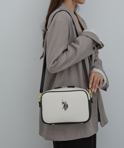 U.S. POLO ASSN.(ユーエスポロアッスン)の「【U.S. POLO ASSN.】クロスボディショルダーバッグ USPA-2617(ショルダーバッグ・レディース・ベージュ/グレー/ブラック/ホワイト×ブラック・FREE)」の10枚目の写真