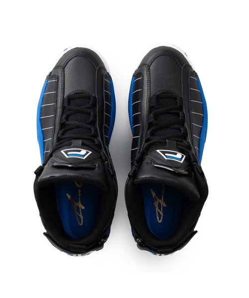 FILA（フィラ）の「Grant Hill 2 History / グラントヒル２ヒストリー（スニーカー・レディース・ブラック×ブルー・23.0cm/23.5cm/24.0cm/24.5cm/25.0cm/25.5cm/26.0cm/26.5cm/27.0cm/27.5cm/28.0cm/29.0cm）」の2枚目の写真
