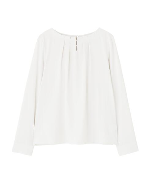 NATURAL BEAUTY BASIC(ナチュラルビューティーベーシック)の「パールポイントブラウス(シャツ/ブラウス・レディース・ベージュ/オフホワイト/ネイビー/ピンク・SMALL/MEDIUM)」の18枚目の写真
