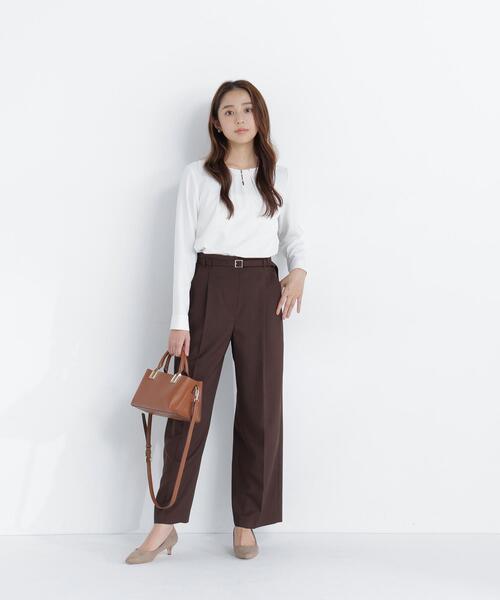 NATURAL BEAUTY BASIC(ナチュラルビューティーベーシック)の「パールポイントブラウス(シャツ/ブラウス・レディース・ベージュ/オフホワイト/ネイビー/ピンク・SMALL/MEDIUM)」の21枚目の写真