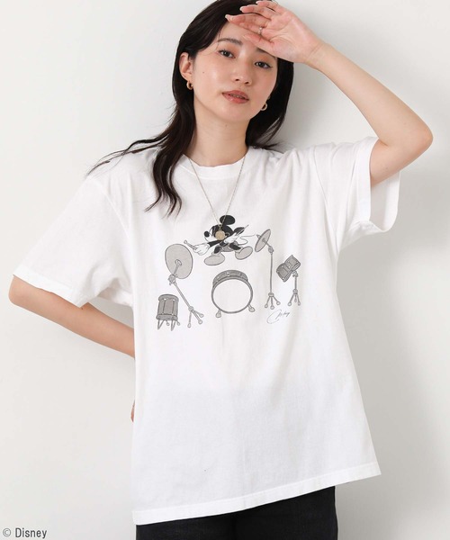 GOOD ROCK SPEED(グッドロックスピード)の「MICKEYドラムカットソー(Tシャツ/カットソー・レディース・ホワイト・FREE)」の1枚目の写真