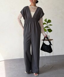 Chez toi | ウエストシャーリングサロペット(つなぎ/オールインワン)