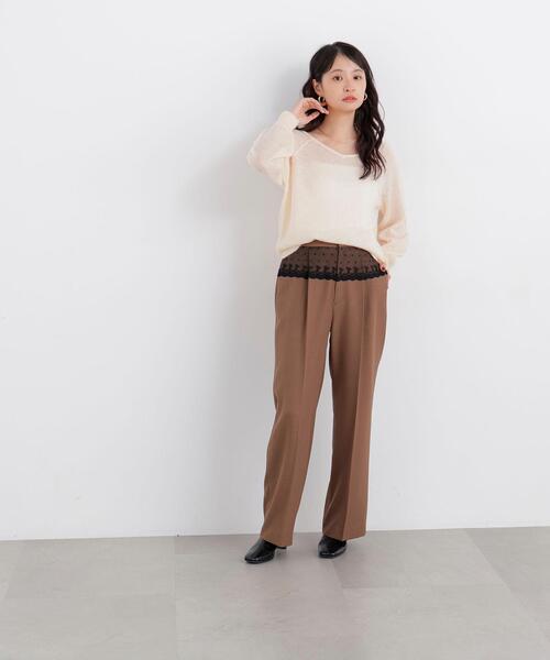 N.(N. Natural Beauty Basic)(エヌエヌナチュラルビューティーベーシック)の「ウエストレースドッキングパンツ(その他パンツ・レディース・ブラウン系その他/グレー系その他・MEDIUM/P/S)」の2枚目の写真