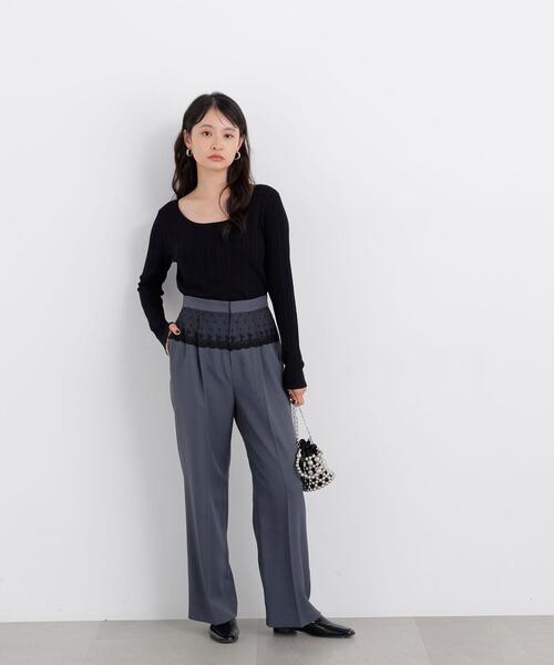 N.(N. Natural Beauty Basic)(エヌエヌナチュラルビューティーベーシック)の「ウエストレースドッキングパンツ(その他パンツ・レディース・ブラウン系その他/グレー系その他・MEDIUM/P/S)」の21枚目の写真