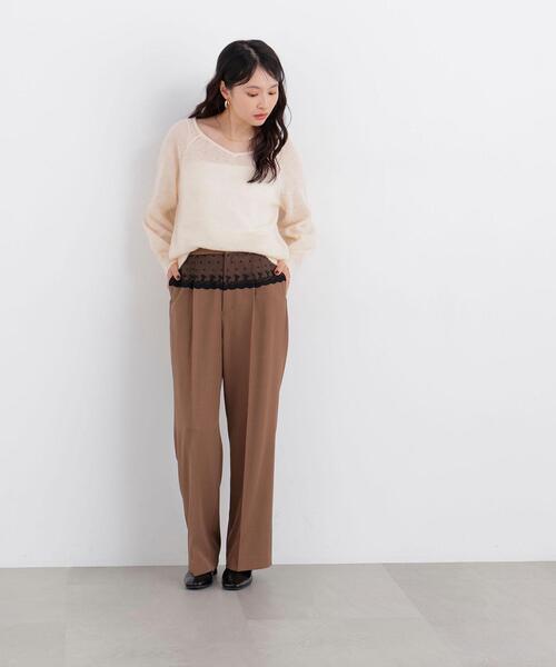 N.(N. Natural Beauty Basic)(エヌエヌナチュラルビューティーベーシック)の「ウエストレースドッキングパンツ(その他パンツ・レディース・ブラウン系その他/グレー系その他・MEDIUM/P/S)」の10枚目の写真