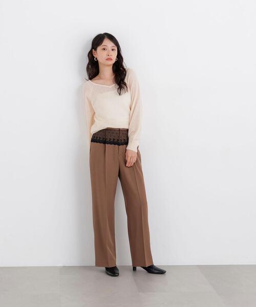 N.(N. Natural Beauty Basic)(エヌエヌナチュラルビューティーベーシック)の「ウエストレースドッキングパンツ(その他パンツ・レディース・ブラウン系その他/グレー系その他・MEDIUM/P/S)」の13枚目の写真