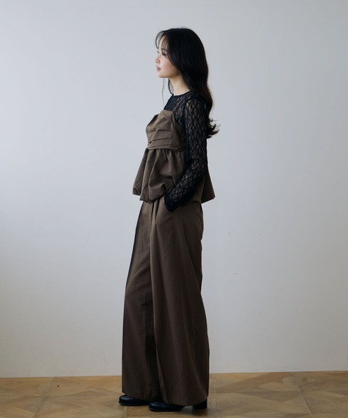 archives(アルシーヴ)の「【ONかわ】バルーンペプラムビスチェ×スラックスSET(パンツドレス・レディース・BROWN/BLACK・MEDIUM)」の20枚目の写真