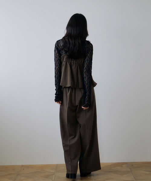 archives(アルシーヴ)の「【ONかわ】バルーンペプラムビスチェ×スラックスSET(パンツドレス・レディース・BROWN/BLACK・MEDIUM)」の21枚目の写真