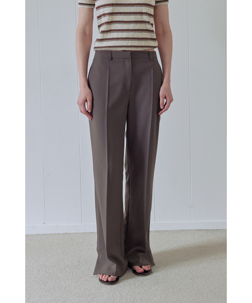 AFTERHOURS(アフターアワーズ)の「SIDE SLIT SEMI BOOTS CUT SLACKS (KHAKI-BROWN)(スラックス・レディース・その他・SMALL/MEDIUM)」の5枚目の写真
