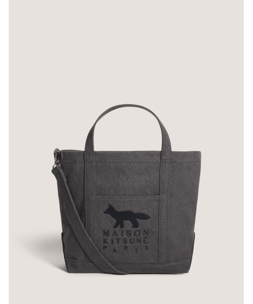 Maison Kitsune（メゾンキツネ）の「PROFILE FOX SMALL TOTE（トートバッグ・メンズ・ブラック系その他・U）」の2枚目の写真