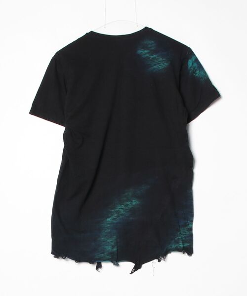 KMRii（ケムリ）の「KMRii/ケムリ/Black Shadow Slash Cut/SS（Tシャツ/カットソー・メンズ・ブルー・1/3/2）」の2枚目の写真