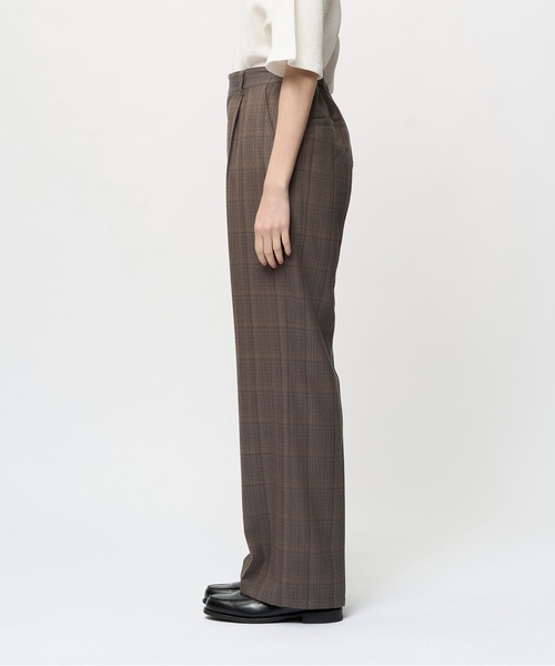 Juha(ユハ)の「CHECK STRAIGHT PANTS(スラックス・メンズ・ベージュ・2/3/4)」の3枚目の写真