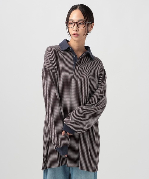 Robert P.Miller（ロバート ピー ミラー）の「[WEB限定]【miller】Prib Rugger OP（ワンピース・レディース・ブルー/ブラウン系その他/ブラック・FREE）」の3枚目の写真