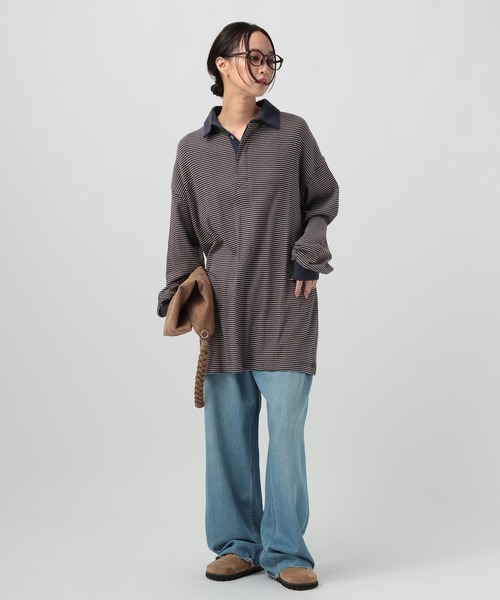 Robert P.Miller（ロバート ピー ミラー）の「[WEB限定]【miller】Prib Rugger OP（ワンピース・レディース・ブルー/ブラウン系その他/ブラック・FREE）」の5枚目の写真