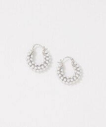 イミテーションパール フープピアス