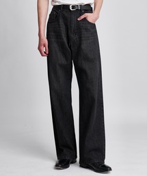Washed straight denim / ウォッシュストレートデニム
