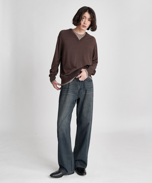 SINSS（シンス）の「Washed straight denim / ウォッシュストレートデニム（デニムパンツ・メンズ・ブルー/インディゴブルー/ブラック・LARGE/MEDIUM/SMALL/X-SMALL）」の15枚目の写真