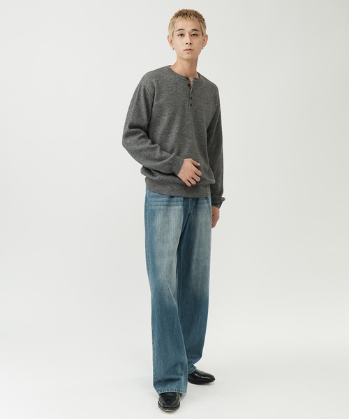 SINSS（シンス）の「Washed straight denim / ウォッシュストレートデニム（デニムパンツ・メンズ・ブルー/インディゴブルー/ブラック・LARGE/MEDIUM/SMALL/X-SMALL）」の12枚目の写真