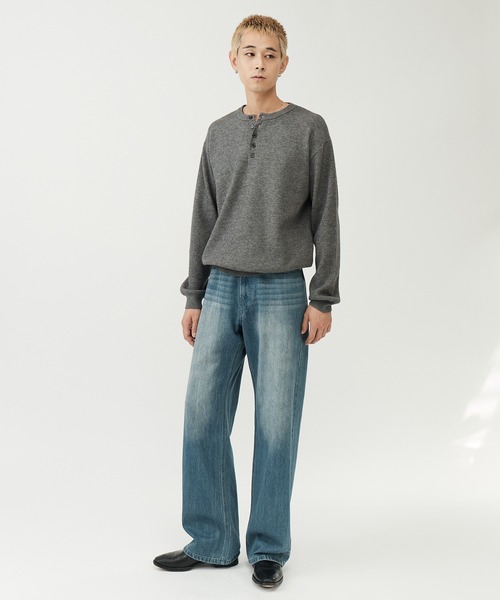 SINSS（シンス）の「Washed straight denim / ウォッシュストレートデニム（デニムパンツ・メンズ・ブルー/インディゴブルー/ブラック・LARGE/MEDIUM/SMALL/X-SMALL）」の14枚目の写真