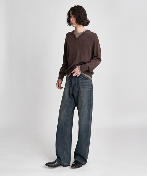 SINSS（シンス）の「Washed straight denim / ウォッシュストレートデニム（デニムパンツ・メンズ・ブルー/インディゴブルー/ブラック・LARGE/MEDIUM/SMALL/X-SMALL）」の16枚目の写真