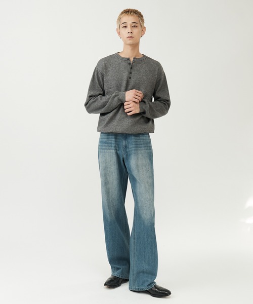 SINSS（シンス）の「Washed straight denim / ウォッシュストレートデニム（デニムパンツ・メンズ・ブルー/インディゴブルー/ブラック・LARGE/MEDIUM/SMALL/X-SMALL）」の5枚目の写真