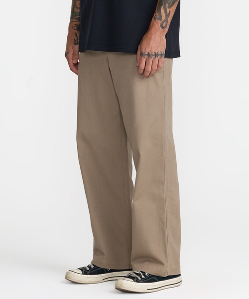 RVCA(ルーカ)の「RVCA メンズ BIG RVCA CHINO PANT ロングパンツ 【2026年秋冬モデル】/ルーカコットンポリワイドチノパンツ(その他パンツ・メンズ・ブラック/ブラック系その他・34inch/32inch/30inch)」の6枚目の写真