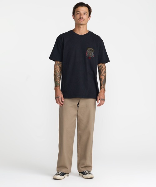RVCA(ルーカ)の「RVCA メンズ BIG RVCA CHINO PANT ロングパンツ 【2026年秋冬モデル】/ルーカコットンポリワイドチノパンツ(その他パンツ・メンズ・ブラック/ブラック系その他・34inch/32inch/30inch)」の8枚目の写真