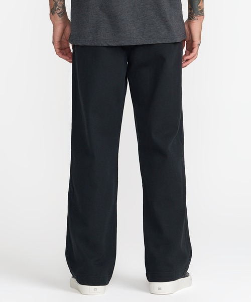 RVCA(ルーカ)の「RVCA メンズ BIG RVCA CHINO PANT ロングパンツ 【2026年秋冬モデル】/ルーカコットンポリワイドチノパンツ(その他パンツ・メンズ・ブラック/ブラック系その他・34inch/32inch/30inch)」の9枚目の写真