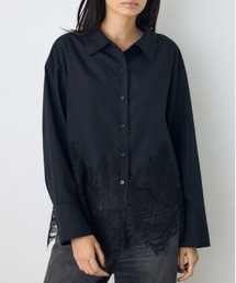 レースドッキングシャツ 秋服 冬服 春服　無地　ストライプ　オケージョン