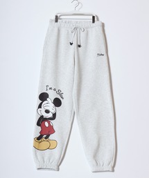 Disney（ディズニー）キャラクタープリント・ワンポイント刺繍スウェットパンツ（裏起毛）