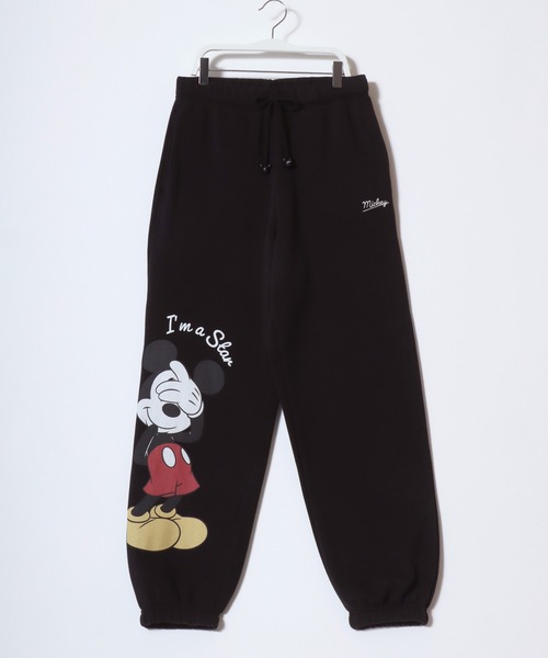 Disney(ディズニー)の「Disney(ディズニー)キャラクタープリント・ワンポイント刺繍スウェットパンツ(裏起毛)(スウェットパンツ・レディース・ネイビー/ホワイト系3/グレー系1/ホワイト系1/ホワイト系4/ブルー/ブラック系1/ブラック系3・M/L)」の4枚目の写真
