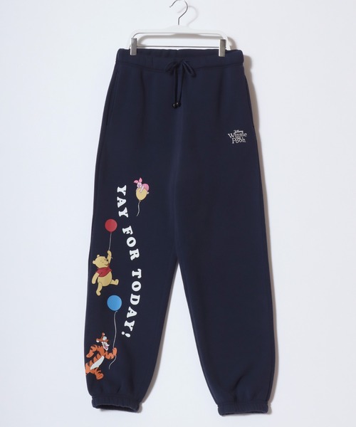 Disney(ディズニー)の「Disney(ディズニー)キャラクタープリント・ワンポイント刺繍スウェットパンツ(裏起毛)(スウェットパンツ・レディース・ネイビー/ホワイト系3/グレー系1/ホワイト系1/ホワイト系4/ブルー/ブラック系1/ブラック系3・M/L)」の7枚目の写真