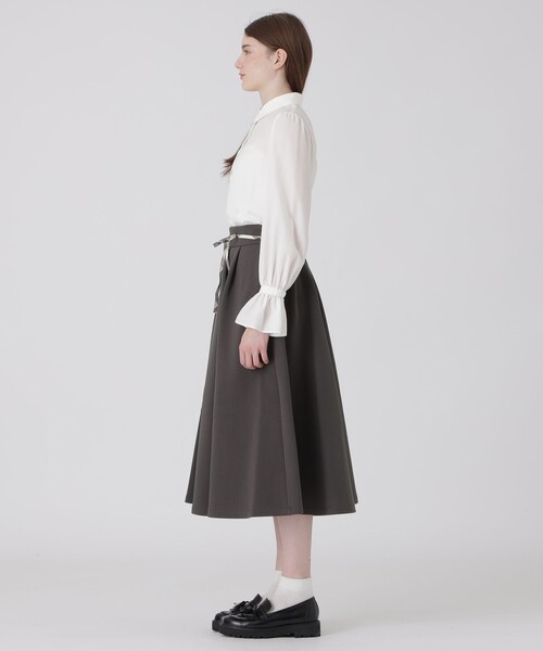 BLUE LABEL CRESTBRIDGE(ブルーレーベルクレストブリッジ)の「ダンボールフレアスカート(スカート・レディース・チャコールグレー/ブラック・36/38)」の17枚目の写真