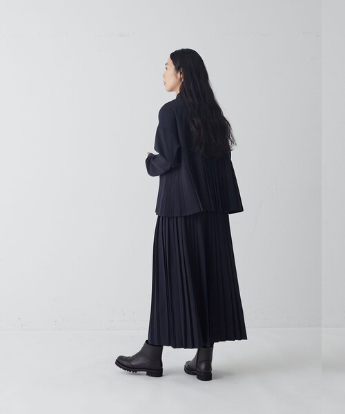 conges payes ADIEU TRISTESSE(コンジェ ペイエ アデュートリステス)の「プリーツジャケットブラウス(シャツ/ブラウス・レディース・ネイビー/チェック・38)」の8枚目の写真