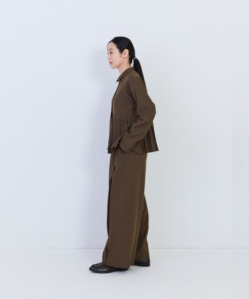 conges payes ADIEU TRISTESSE(コンジェ ペイエ アデュートリステス)の「プリーツジャケットブラウス(シャツ/ブラウス・レディース・ネイビー/チェック・38)」の11枚目の写真