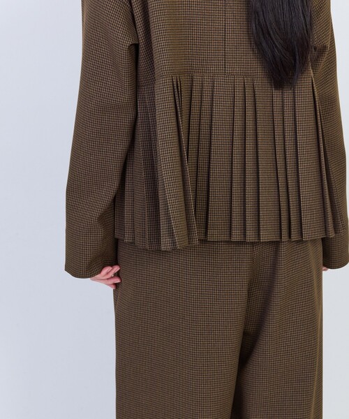 conges payes ADIEU TRISTESSE(コンジェ ペイエ アデュートリステス)の「プリーツジャケットブラウス(シャツ/ブラウス・レディース・ネイビー/チェック・38)」の19枚目の写真