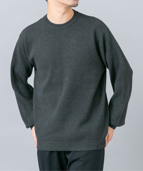 URBAN RESEARCH ROSSO MEN(アーバンリサーチロッソメン)の「『マシンウォッシャブル』コットンミラノリブニットスウェット(ニット/セーター・メンズ・グリーン系その他/チャコールグレー/ライトグレー/ブラック/ダークブラウン・X-LARGE/LARGE/MEDIUM)」の20枚目の写真