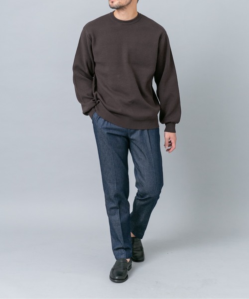 URBAN RESEARCH ROSSO MEN(アーバンリサーチロッソメン)の「『マシンウォッシャブル』コットンミラノリブニットスウェット(ニット/セーター・メンズ・グリーン系その他/チャコールグレー/ライトグレー/ブラック/ダークブラウン・X-LARGE/LARGE/MEDIUM)」の15枚目の写真