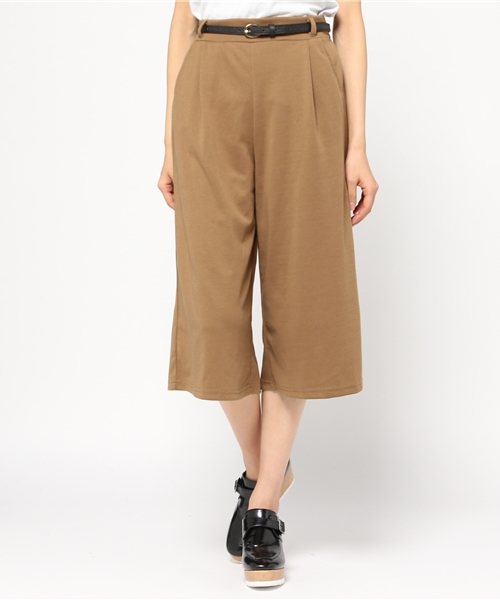 VENCEEXCHANGE（ヴァンスエクスチェンジ）の「ポンチSTベルト付ワイドパンツ（その他パンツ・レディース・オフホワイト/ライトブラウン/ブラック・MEDIUM）」の3枚目の写真