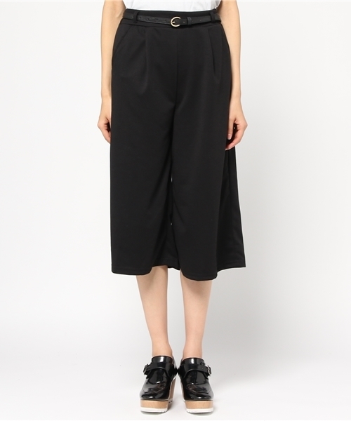 VENCEEXCHANGE（ヴァンスエクスチェンジ）の「ポンチSTベルト付ワイドパンツ（その他パンツ・レディース・オフホワイト/ライトブラウン/ブラック・MEDIUM）」の4枚目の写真