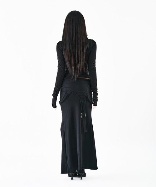 Melviianne(メルヴィアンヌ)の「Sneer knit panel tops(シャツ/ブラウス・レディース・Black/Beige・MEDIUM/SMALL)」の9枚目の写真