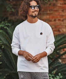 mlt5863- USA Cotton Barcode Patch Long Sleeve Tee ロングスリーブTシャツ(F26F240)