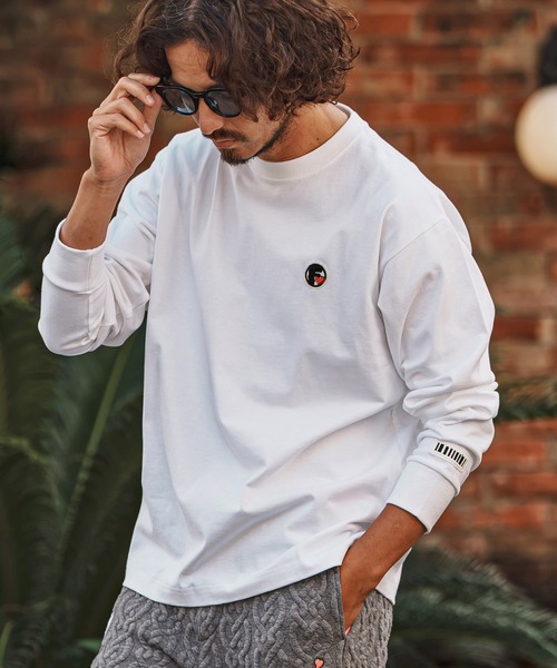 felkod(フィルコッド)の「mlt5863- USA Cotton Barcode Patch Long Sleeve Tee ロングスリーブTシャツ(F26F240)(Tシャツ/カットソー・メンズ・ネイビー/ホワイト/ブラック・L/M/S/XL)」の5枚目の写真