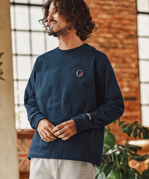 felkod(フィルコッド)の「mlt5863- USA Cotton Barcode Patch Long Sleeve Tee ロングスリーブTシャツ(F26F240)(Tシャツ/カットソー・メンズ・ネイビー/ホワイト/ブラック・L/M/S/XL)」の9枚目の写真