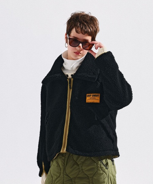 GRIP SWANY(グリップスワニー)の「【GSWJ‐298】 REVERSIBLE FLEECE JACKET(その他アウター・レディース・ブラック/ベージュ・FREE)」の1枚目の写真