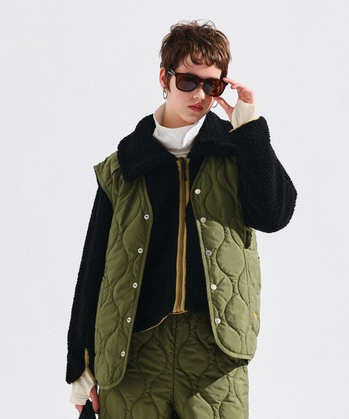 GRIP SWANY(グリップスワニー)の「【GSWJ‐298】 REVERSIBLE FLEECE JACKET(その他アウター・レディース・ブラック/ベージュ・FREE)」の7枚目の写真