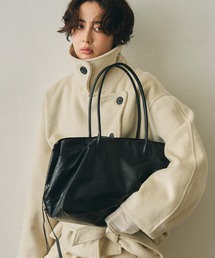 レザーライクビッグボストンBag