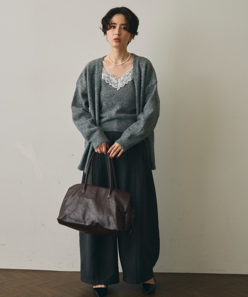 Trish(トリッシュ)の「レザーライクビッグボストンBag(ボストンバッグ・レディース・ブラック/ボルドー・FREE)」の22枚目の写真