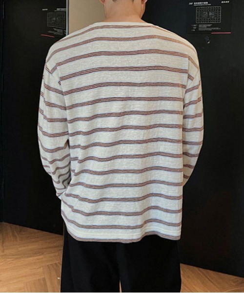 DOUBLE STEAL(ダブルスティール)の「DS細ボーダークルーネックロンT(Tシャツ/カットソー・メンズ・ブルー/ブラック・MEDIUM/LARGE/X-LARGE)」の10枚目の写真